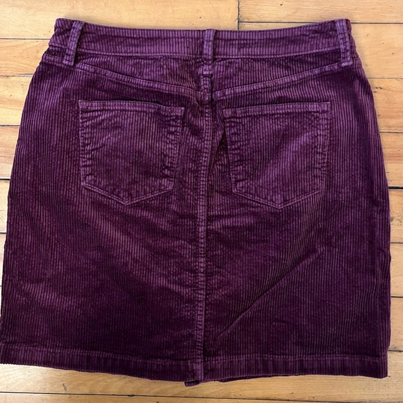 Sonoma Merlot Wide Wale Corduroy Mini Skirt, Size 10 - Picture 6 of 10